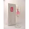 Hand-painted glass champagne flute 